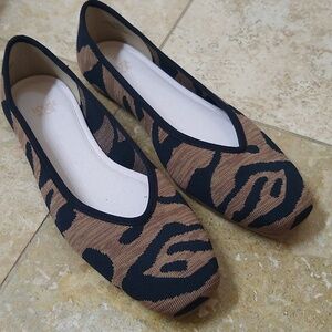 New, Louise et Cie Washable Square Toe Flat in Leopard Print